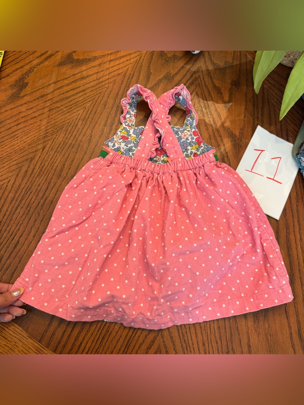 Mini Boden Spotty Appliqué
Cord Pinnie - Picture 6 of 8